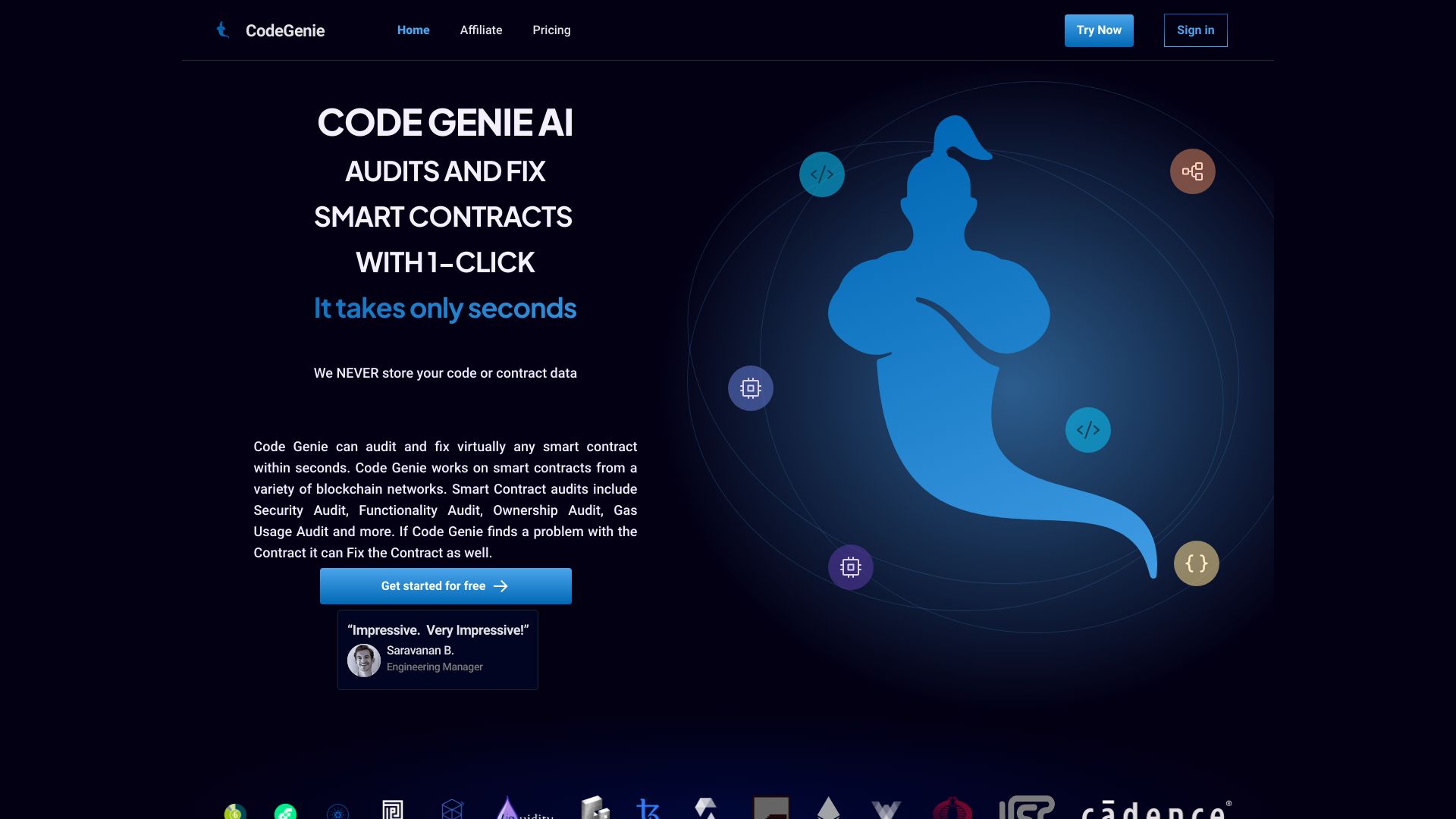 Code Genie AI网页截图,Code Genie AI网页快照
