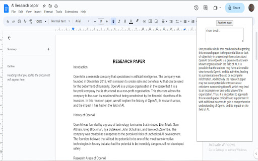 Chatgpt – Google Doc Analyser网页截图,Chatgpt – Google Doc Analyser网页快照