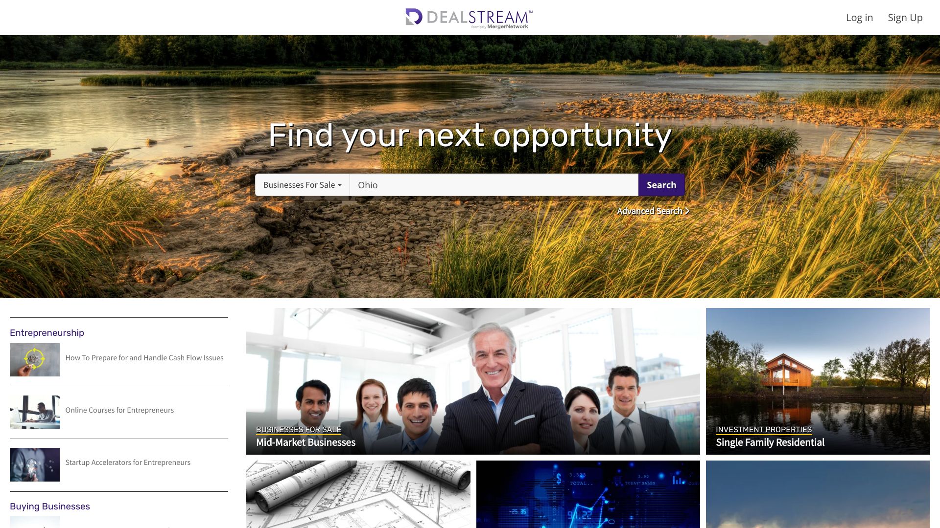 DealStream网页截图,DealStream网页快照