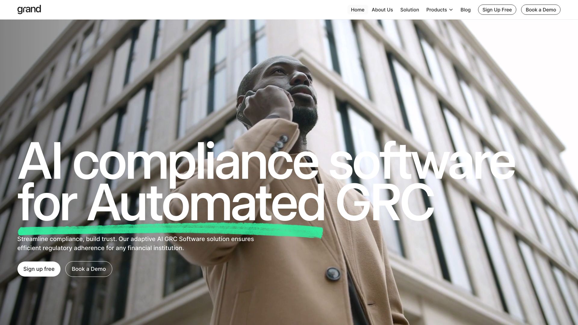 Grand  Compliance: GRC AI Software网页截图,Grand  Compliance: GRC AI Software网页快照