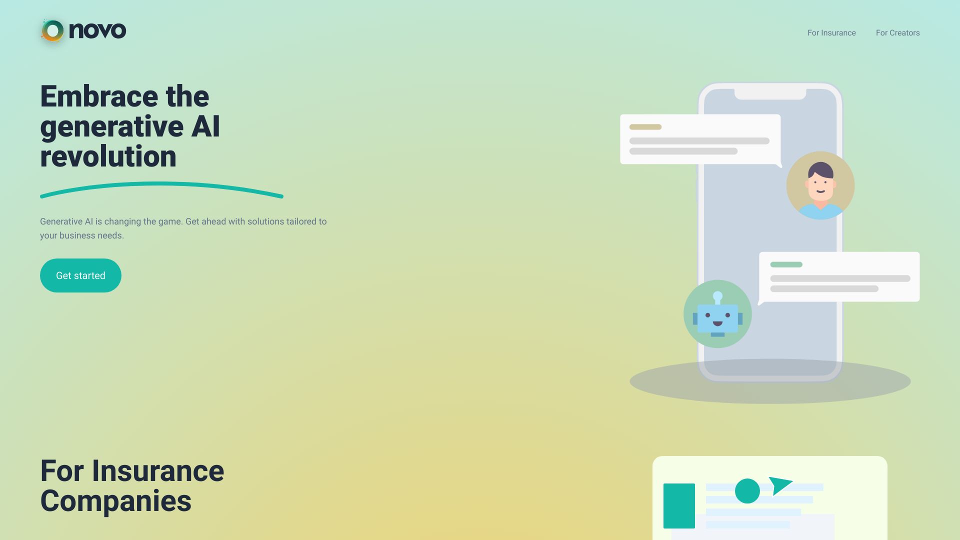 Novo AI网页截图,Novo AI网页快照