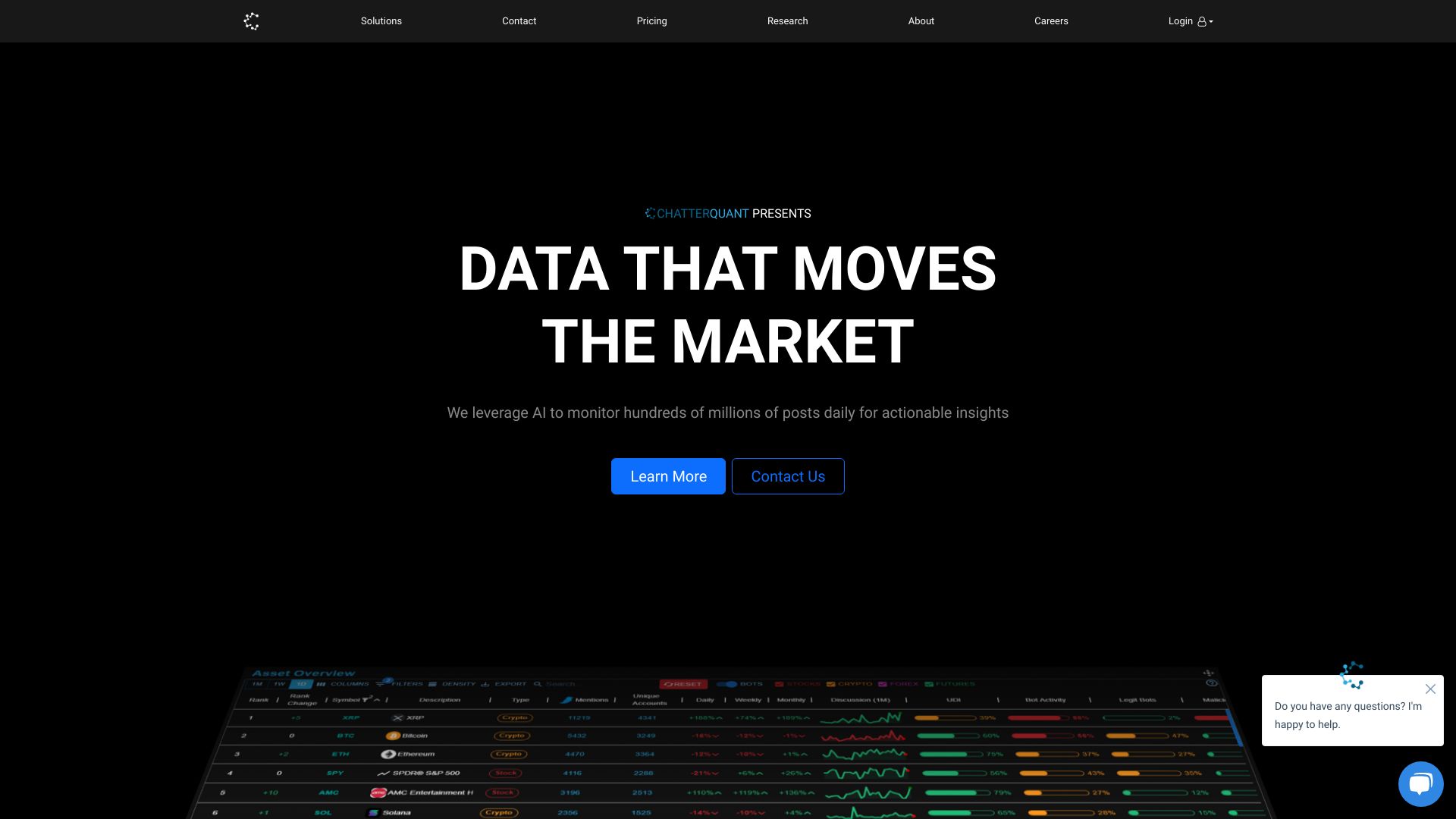 ChatterQuant网页截图,ChatterQuant网页快照