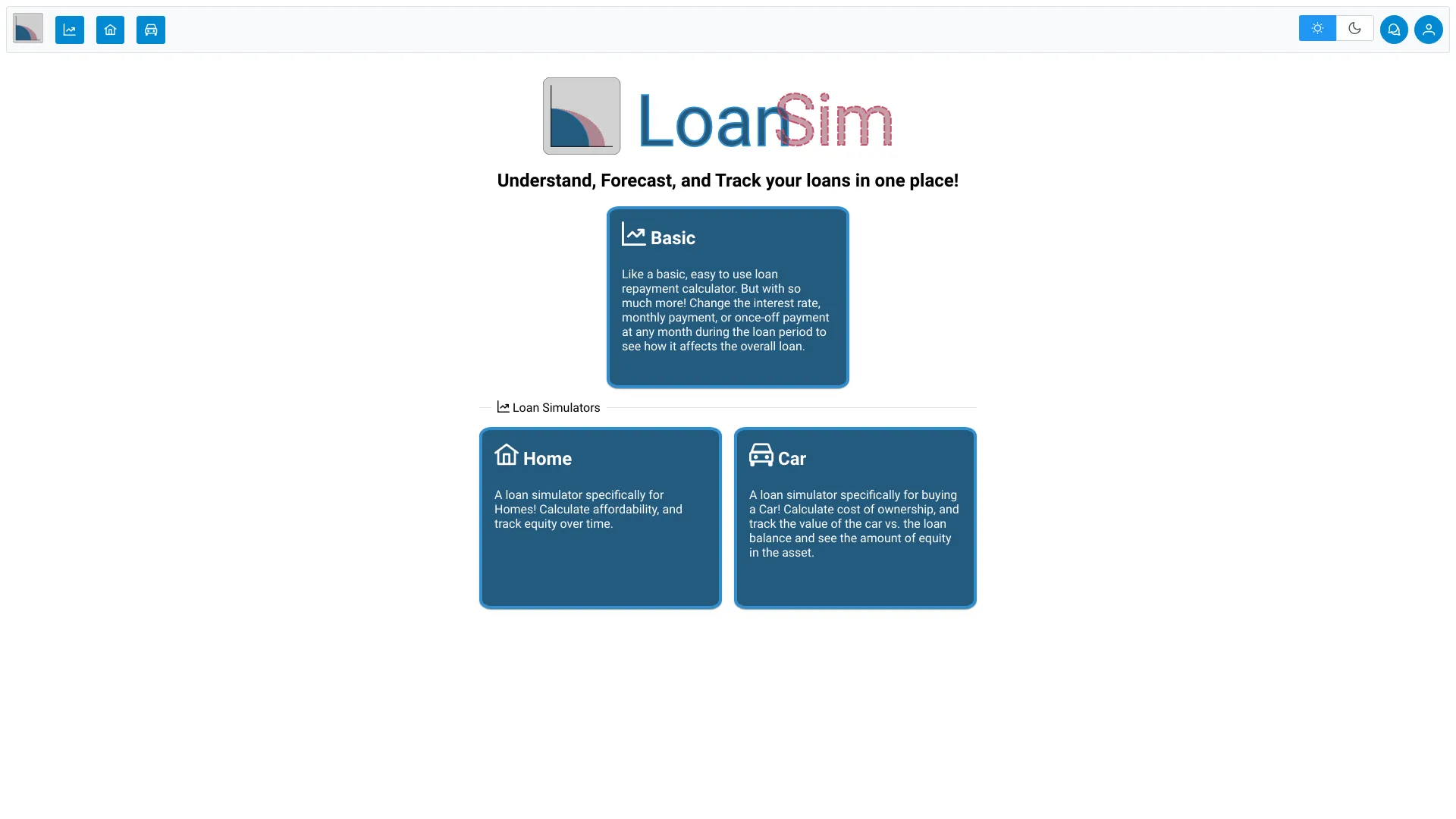 LoanSim网页截图,LoanSim网页快照