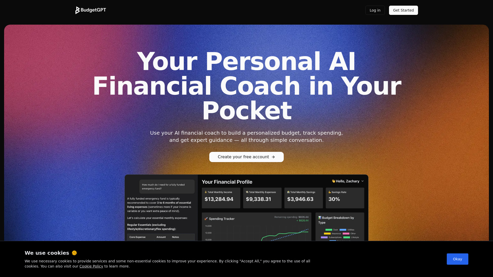 BudgetGPT网页截图,BudgetGPT网页快照