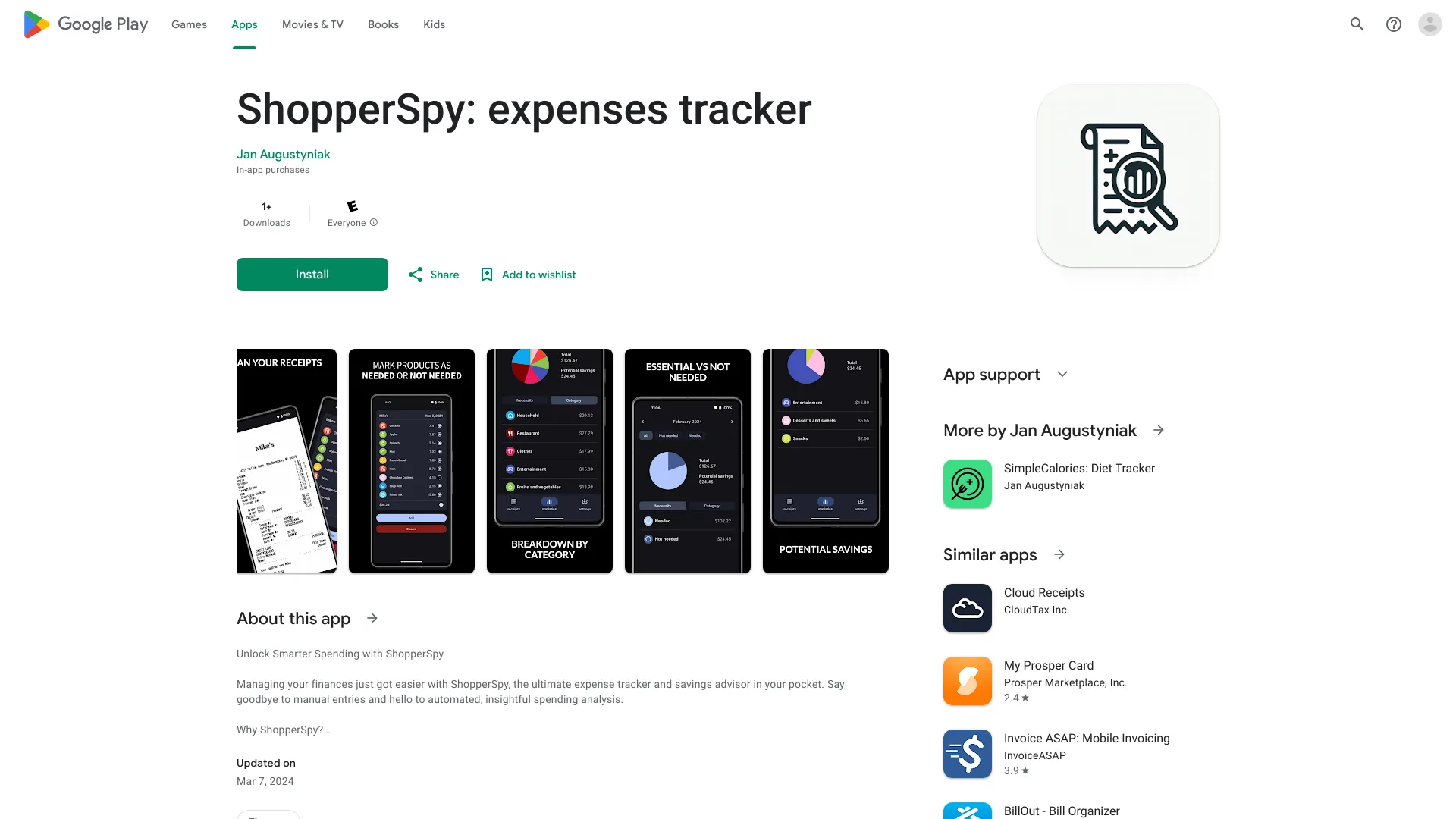 ShopperSpy: AI spending tracker网页截图,ShopperSpy: AI spending tracker网页快照