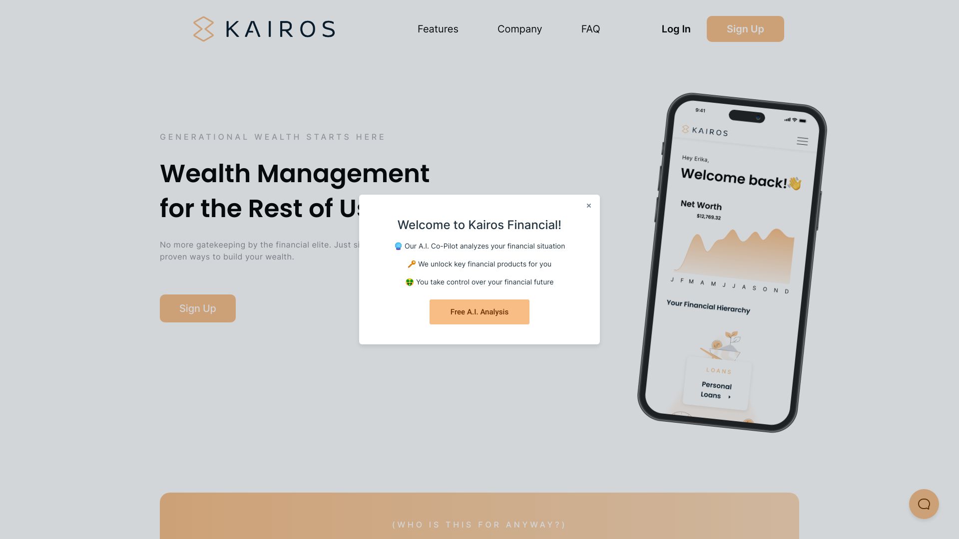 Kairos Financial网页截图,Kairos Financial网页快照