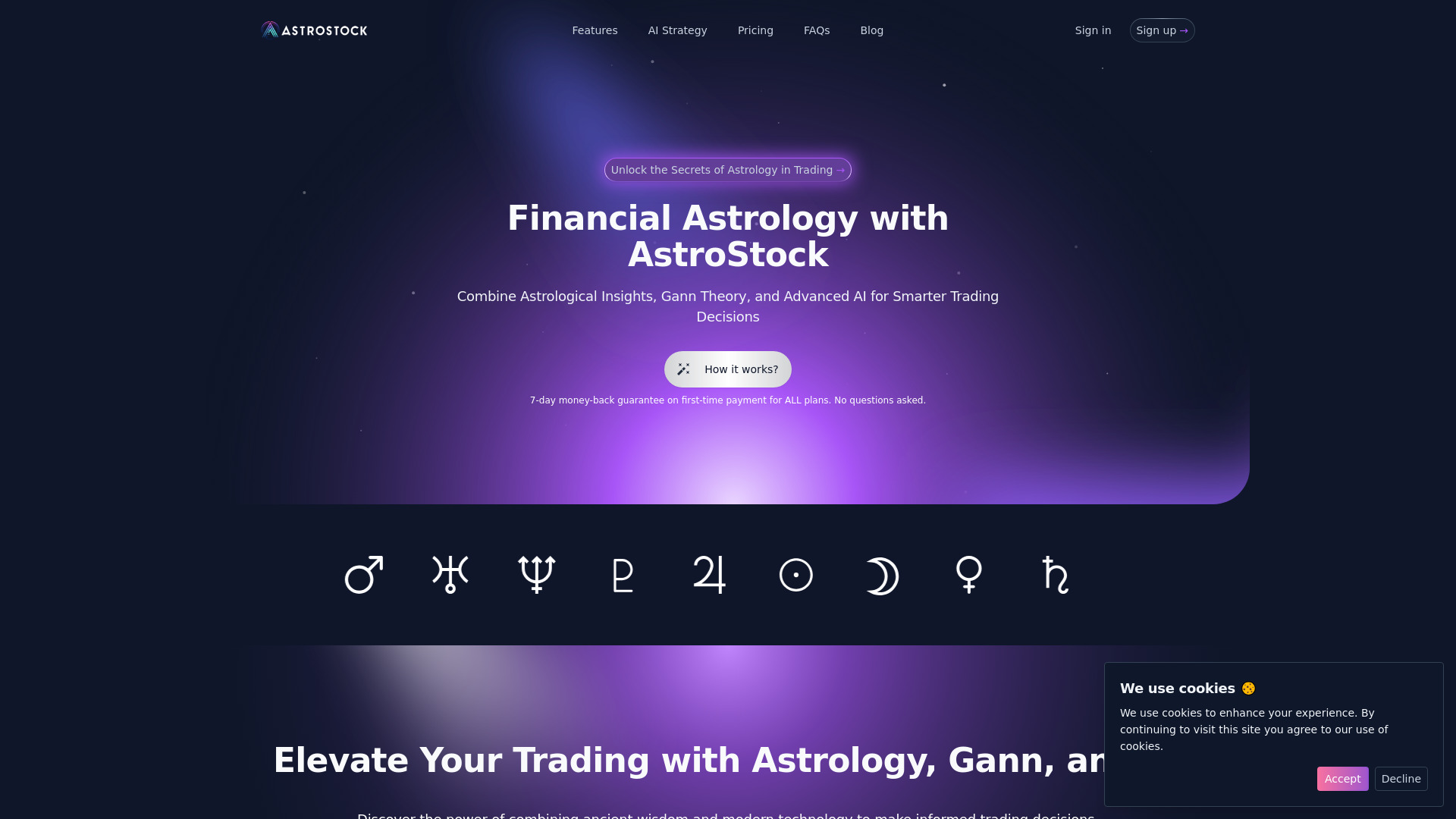 AstroStock AI网页截图,AstroStock AI网页快照