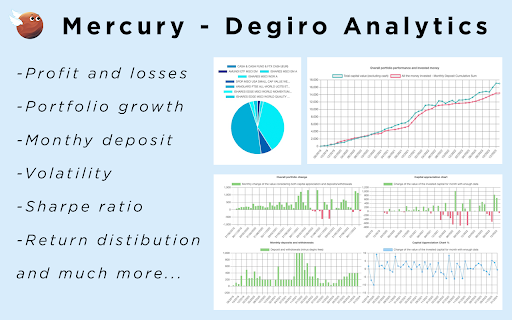 Mercury: Degiro Portfolio Tracking, Visualizations & AI Metrics网页截图,Mercury: Degiro Portfolio Tracking, Visualizations & AI Metrics网页快照