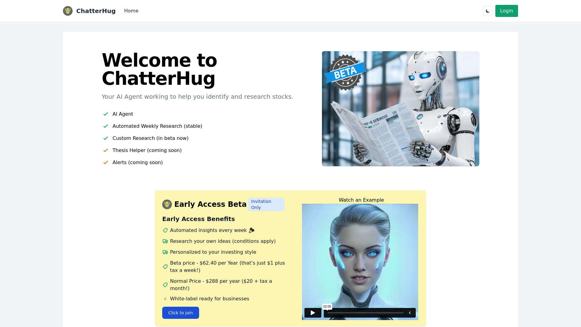 ChatterHug网页截图,ChatterHug网页快照