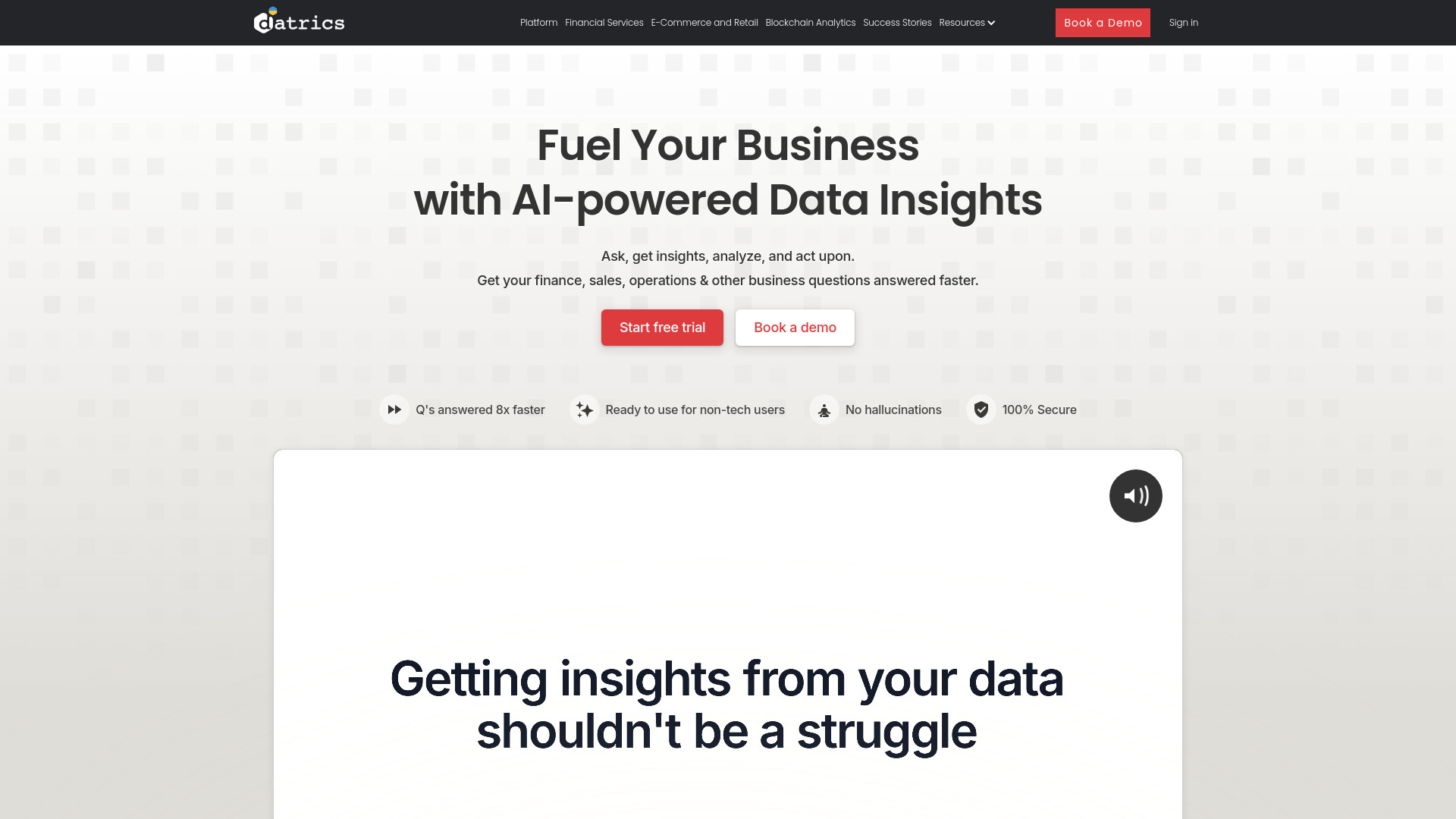 Datrics AI Analyst Builder网页截图,Datrics AI Analyst Builder网页快照