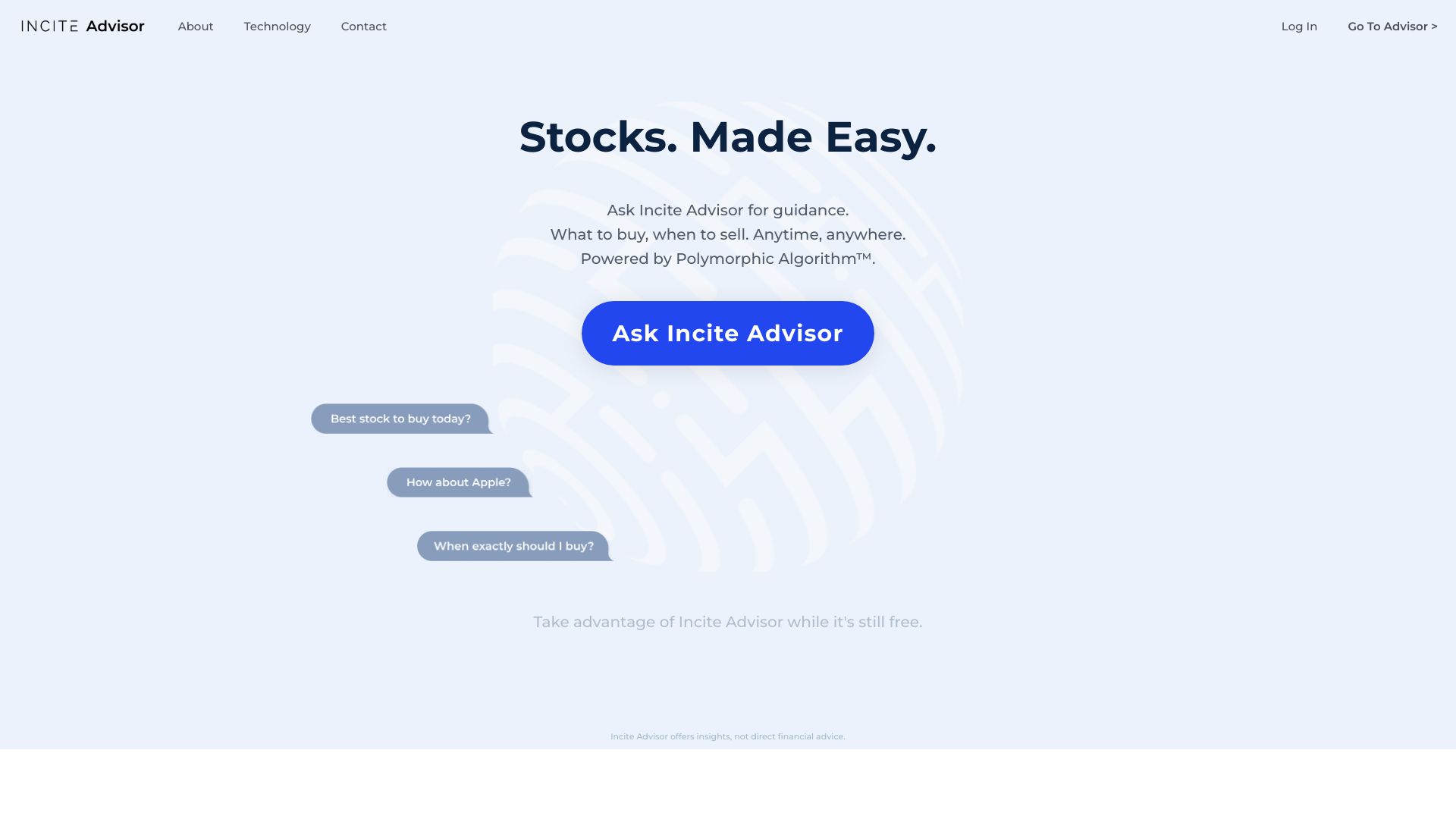 Incite Advisor网页截图,Incite Advisor网页快照
