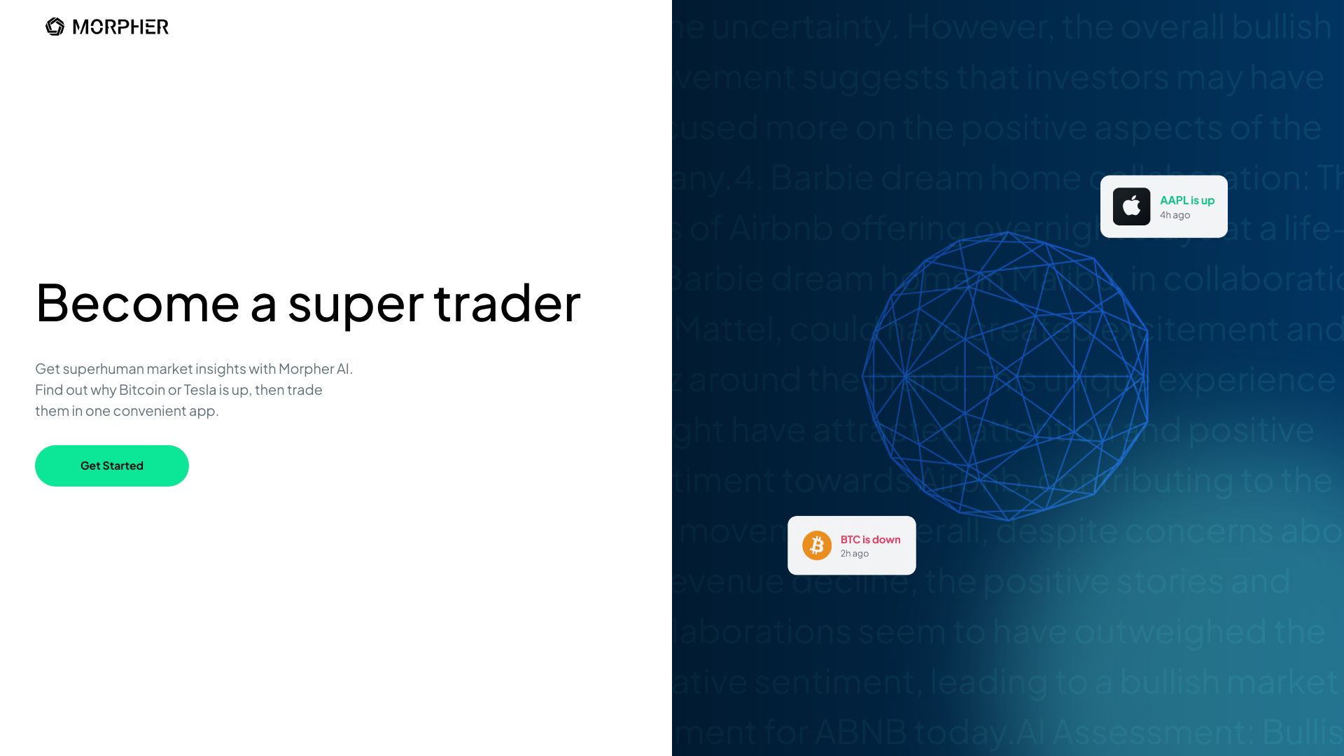 Morpher AI网页截图,Morpher AI网页快照