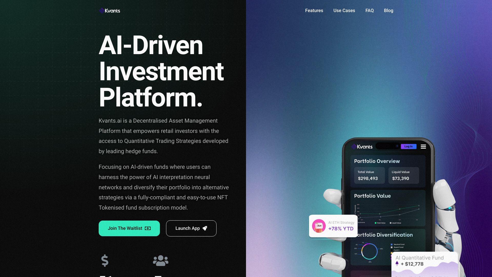 KvantsAI网页截图,KvantsAI网页快照