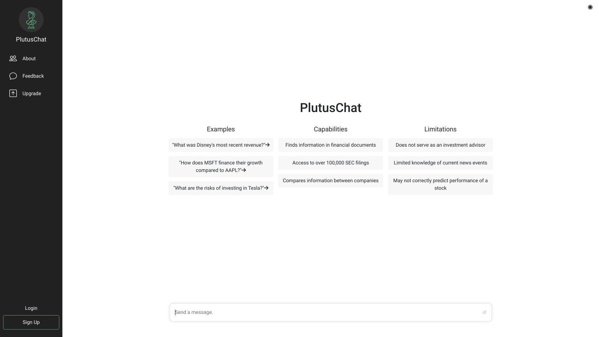 PlutusChat网页截图,PlutusChat网页快照
