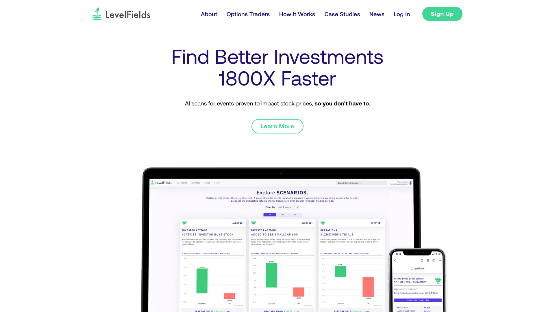 LevelFields AI网页截图,LevelFields AI网页快照