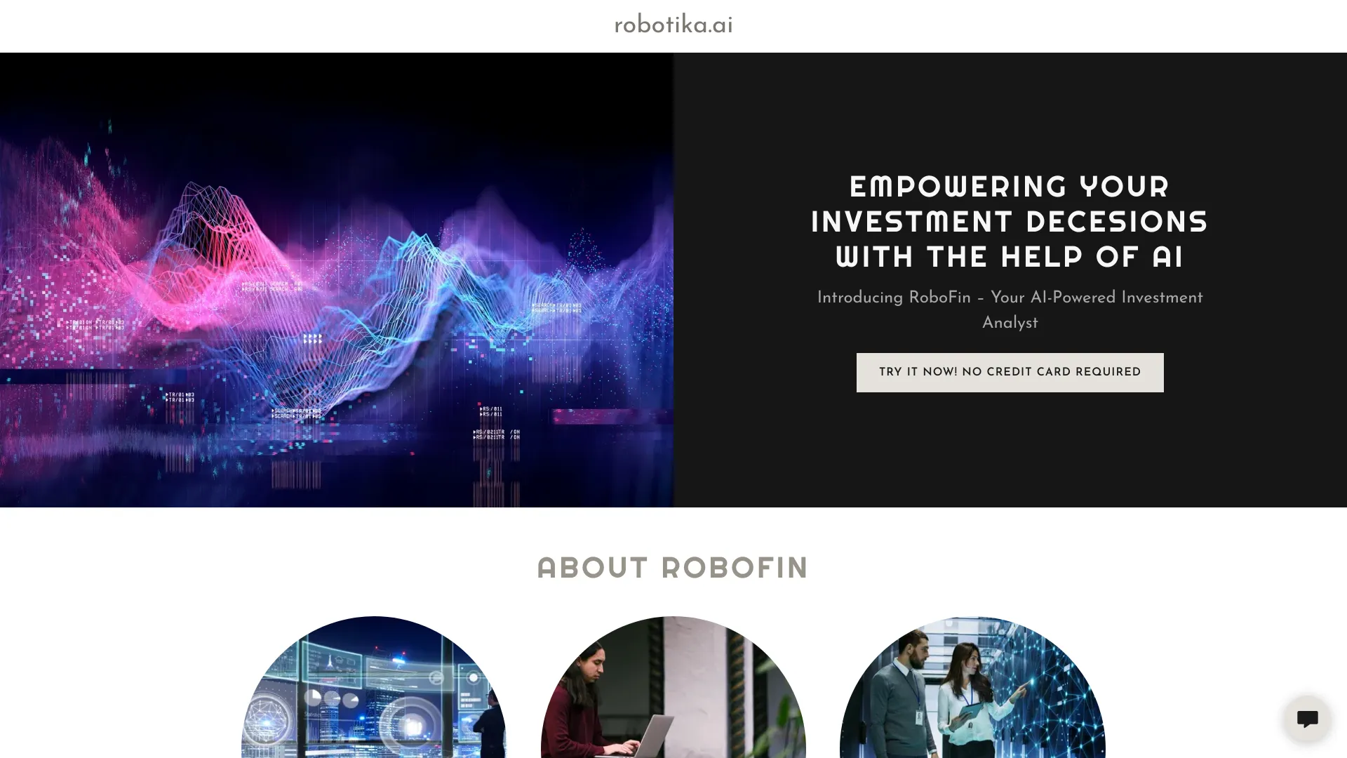 Robofin网页截图,Robofin网页快照