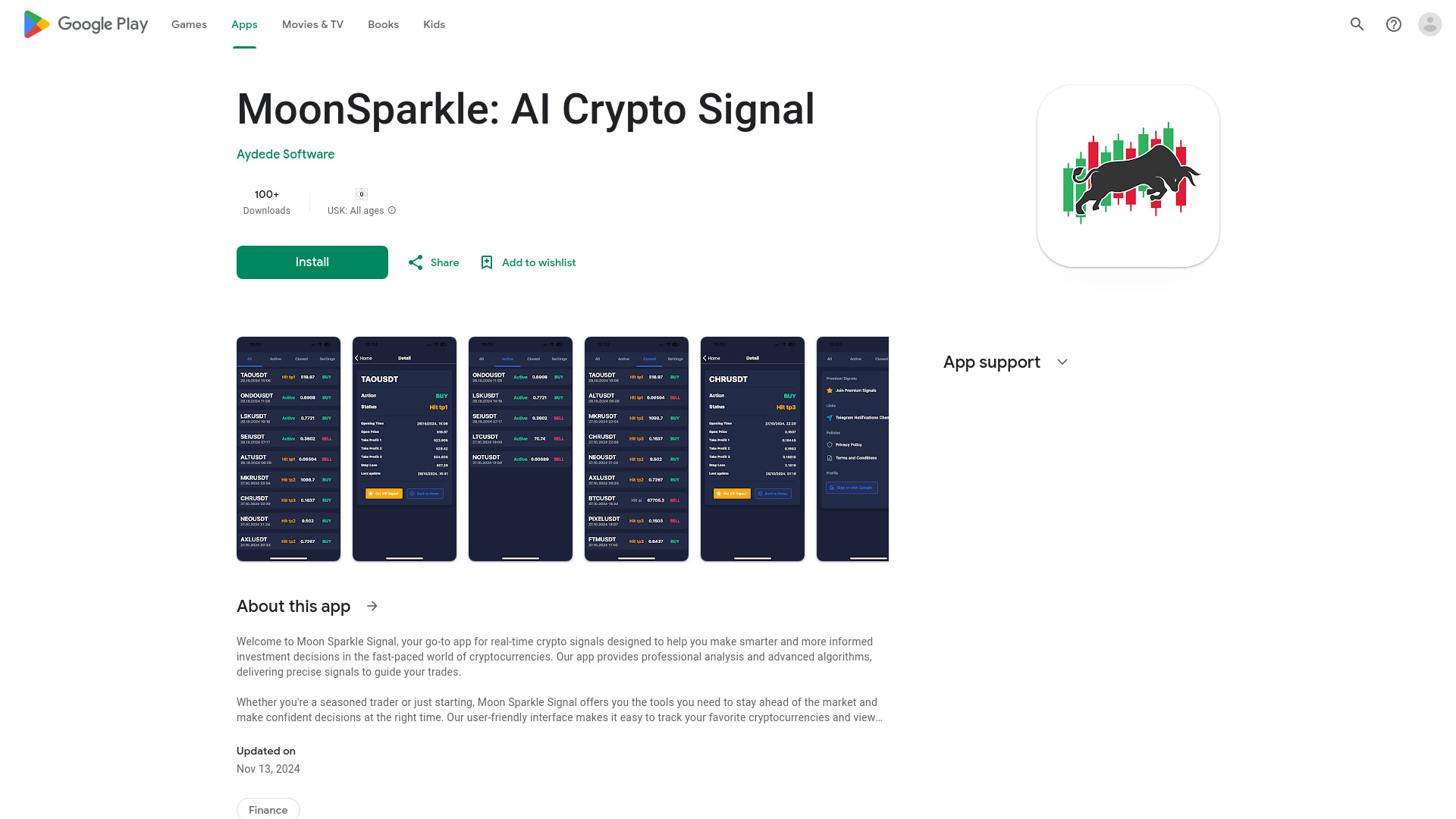 MoonSparkle: AI Crypto & Forex Signal网页截图,MoonSparkle: AI Crypto & Forex Signal网页快照