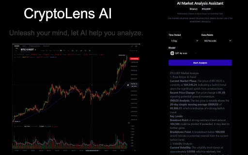 CryptoLens AI网页截图,CryptoLens AI网页快照