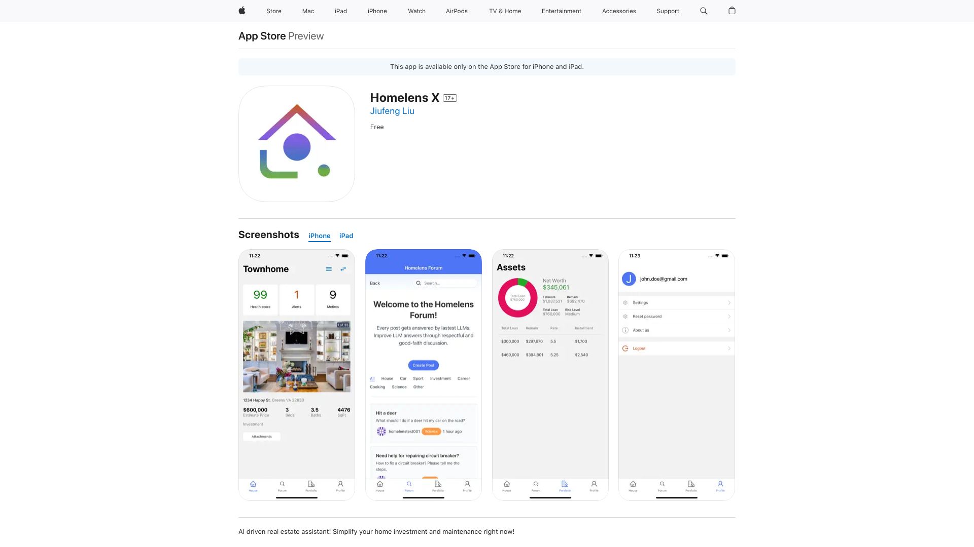 Homelens X网页截图,Homelens X网页快照
