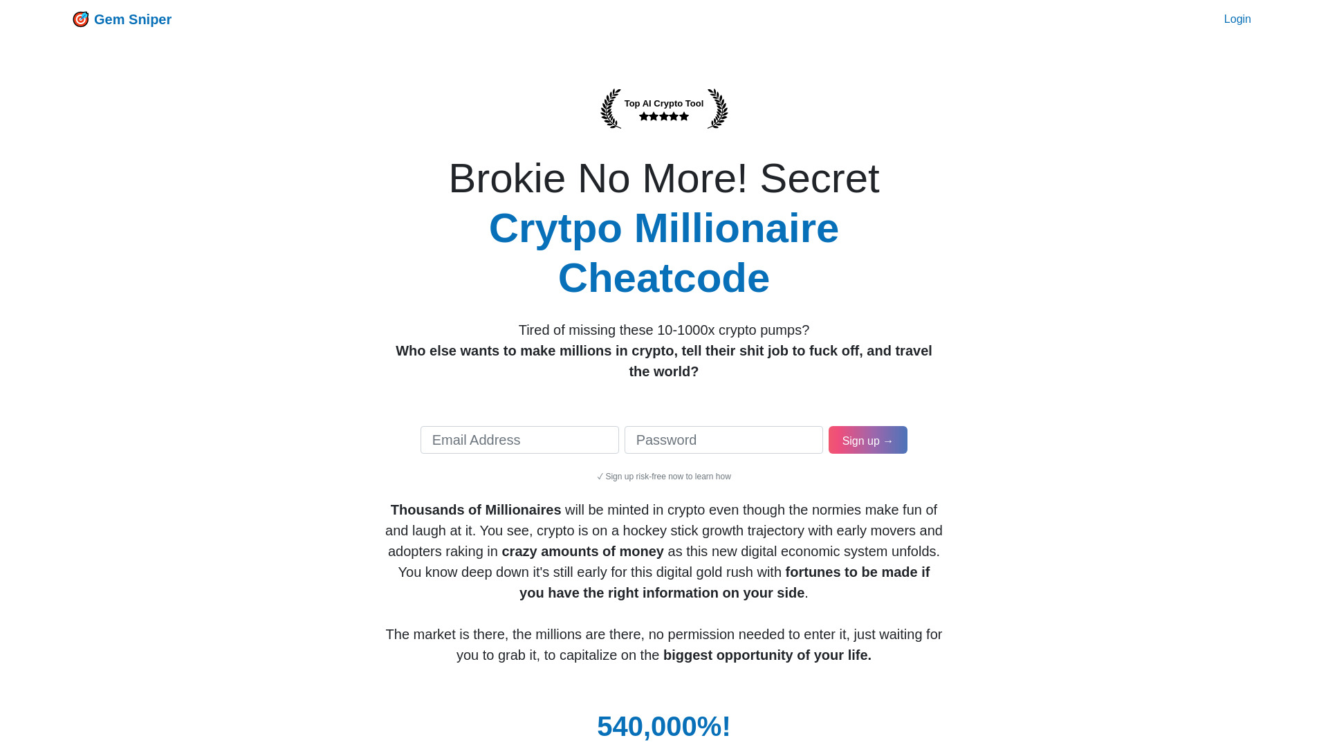 GemSniper网页截图,GemSniper网页快照