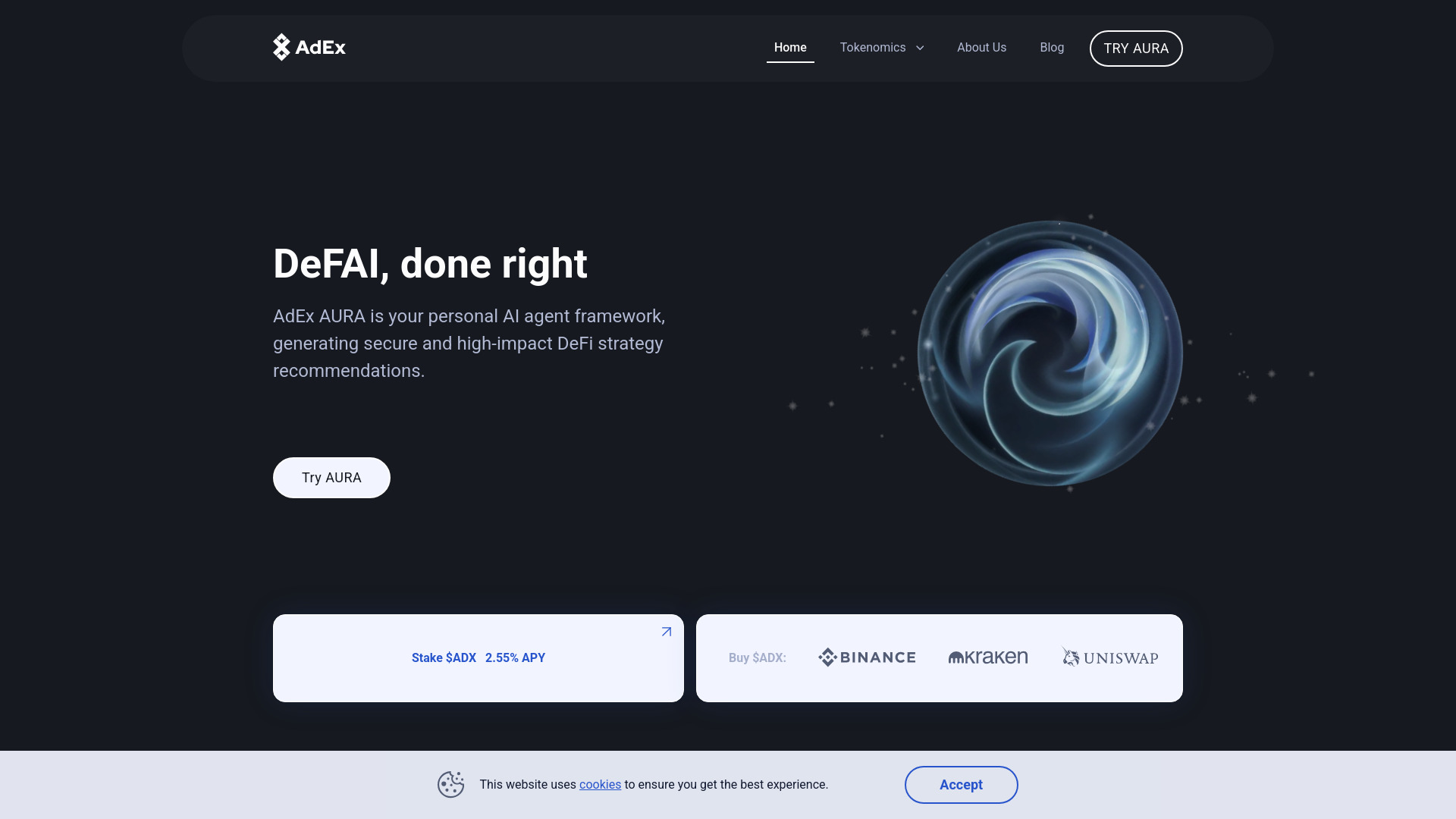 AdEx AURA网页截图,AdEx AURA网页快照