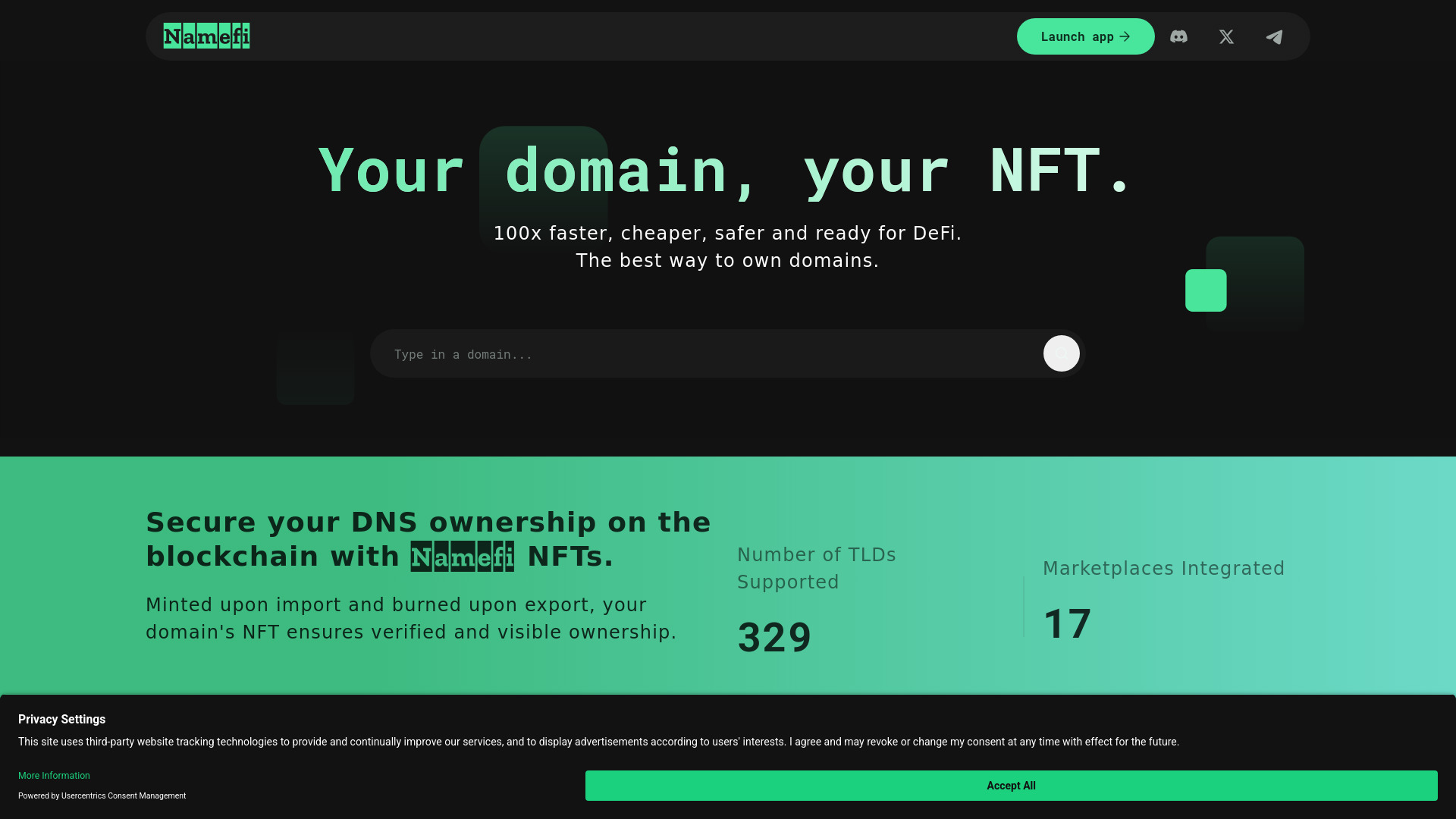 Namefi网页截图,Namefi网页快照