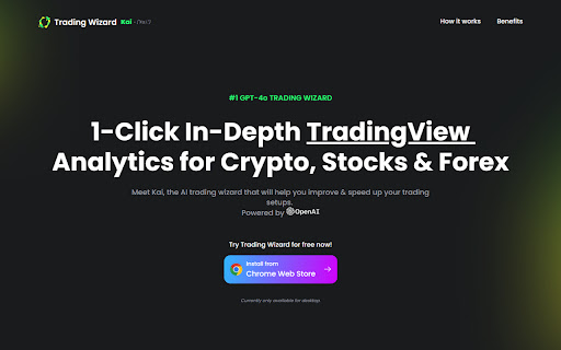 Kai: 1-Click In-Depth TradingView Analytics for Crypto, Stocks & Forex.网页截图,Kai: 1-Click In-Depth TradingView Analytics for Crypto, Stocks & Forex.网页快照