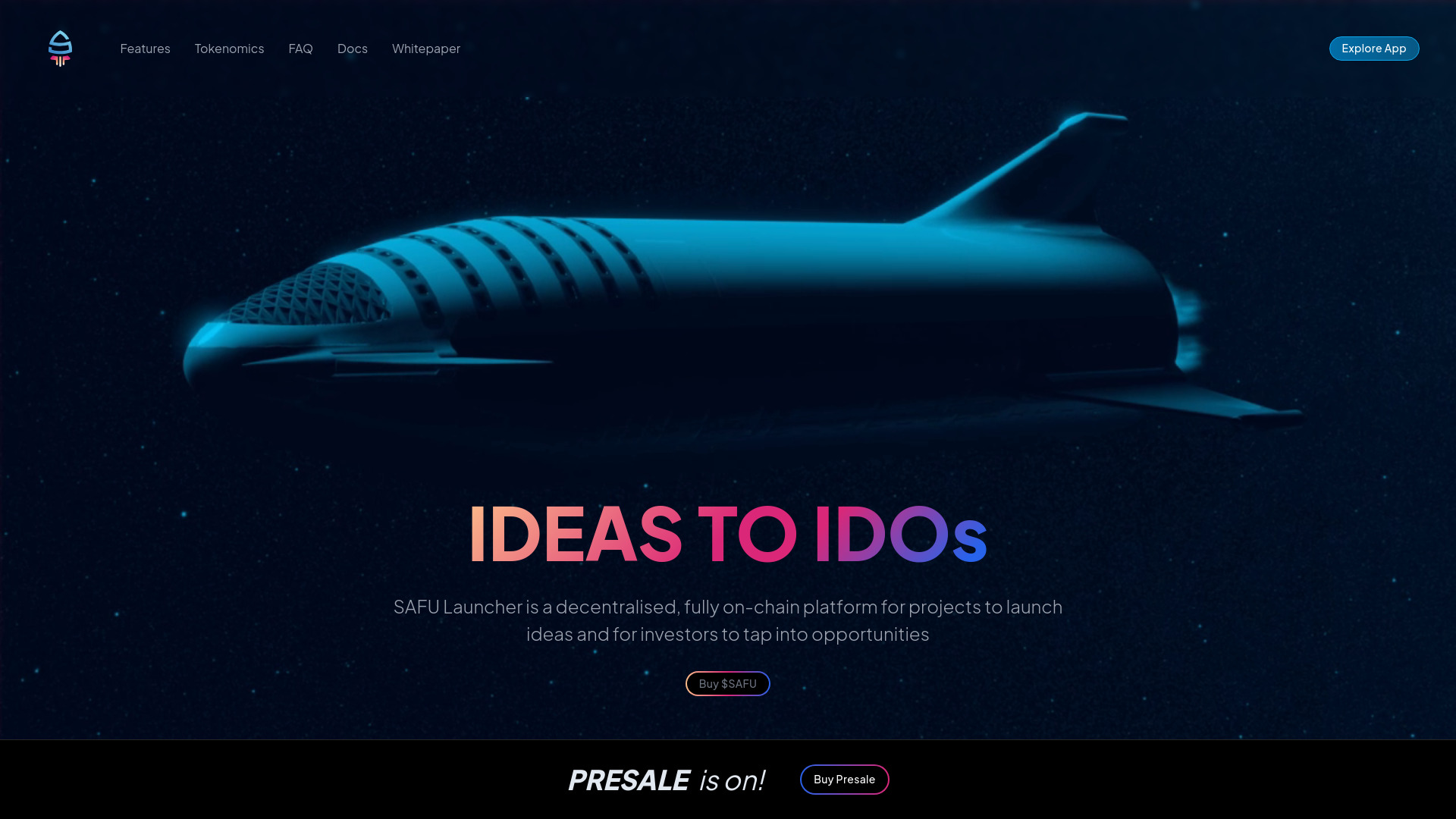 SAFU Launcher – IDEAS TO IDOs网页截图,SAFU Launcher – IDEAS TO IDOs网页快照