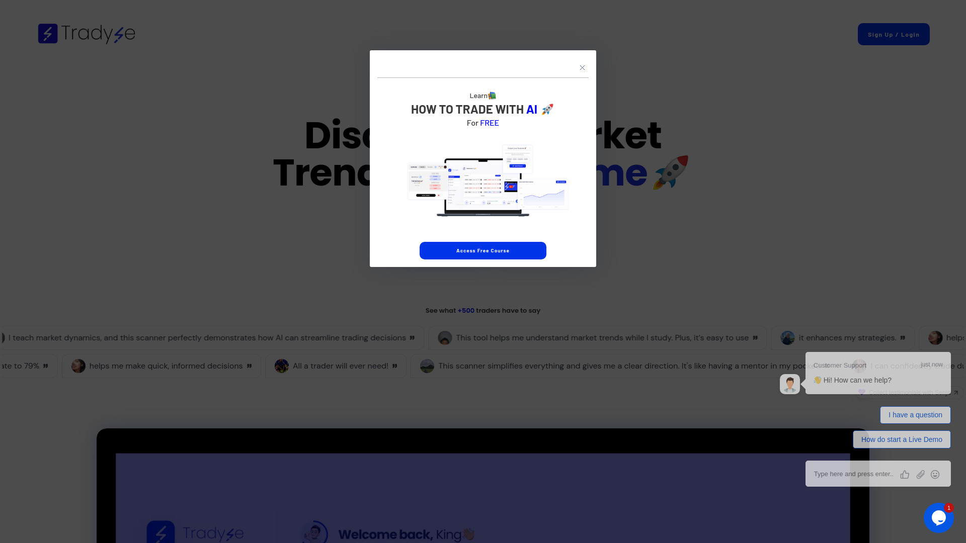 Tradyse网页截图,Tradyse网页快照
