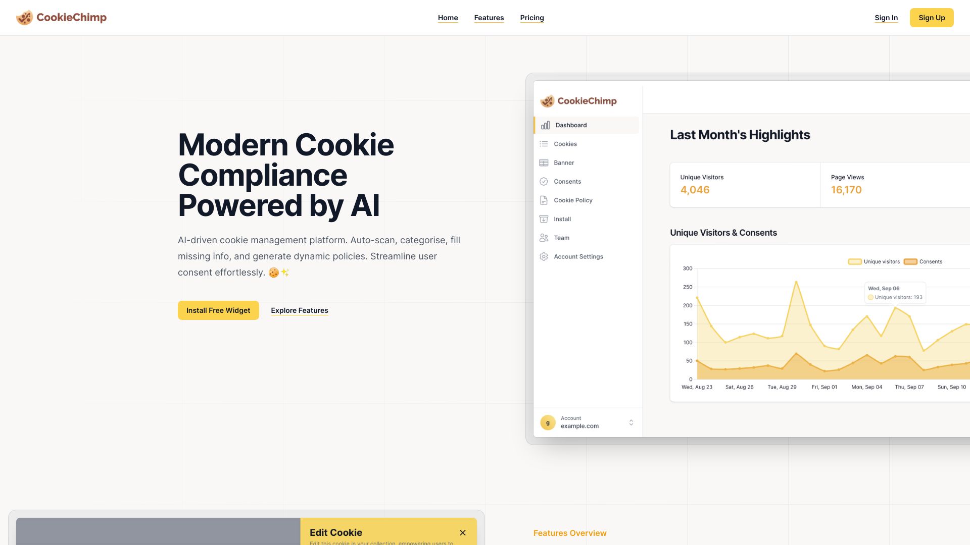 CookieChimp网页截图,CookieChimp网页快照