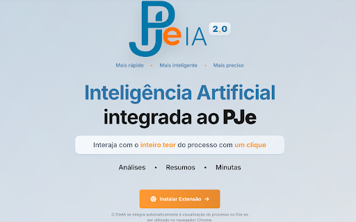 PJeIA – Inteligência Artificial no PJe网页截图,PJeIA – Inteligência Artificial no PJe网页快照