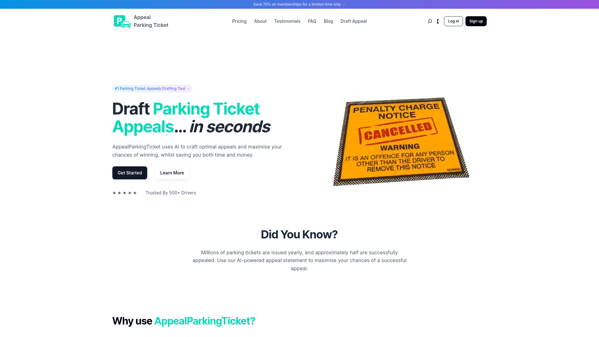 Appeal Parking Ticket网页截图,Appeal Parking Ticket网页快照