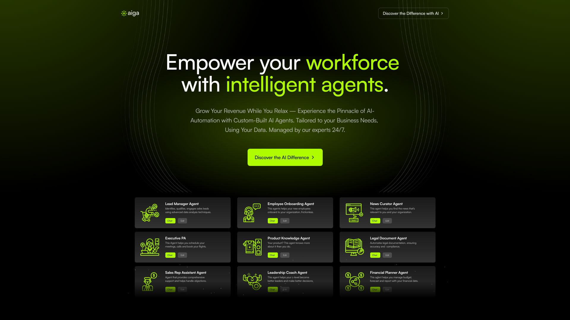 AIGA – AI Agent Agency网页截图,AIGA – AI Agent Agency网页快照