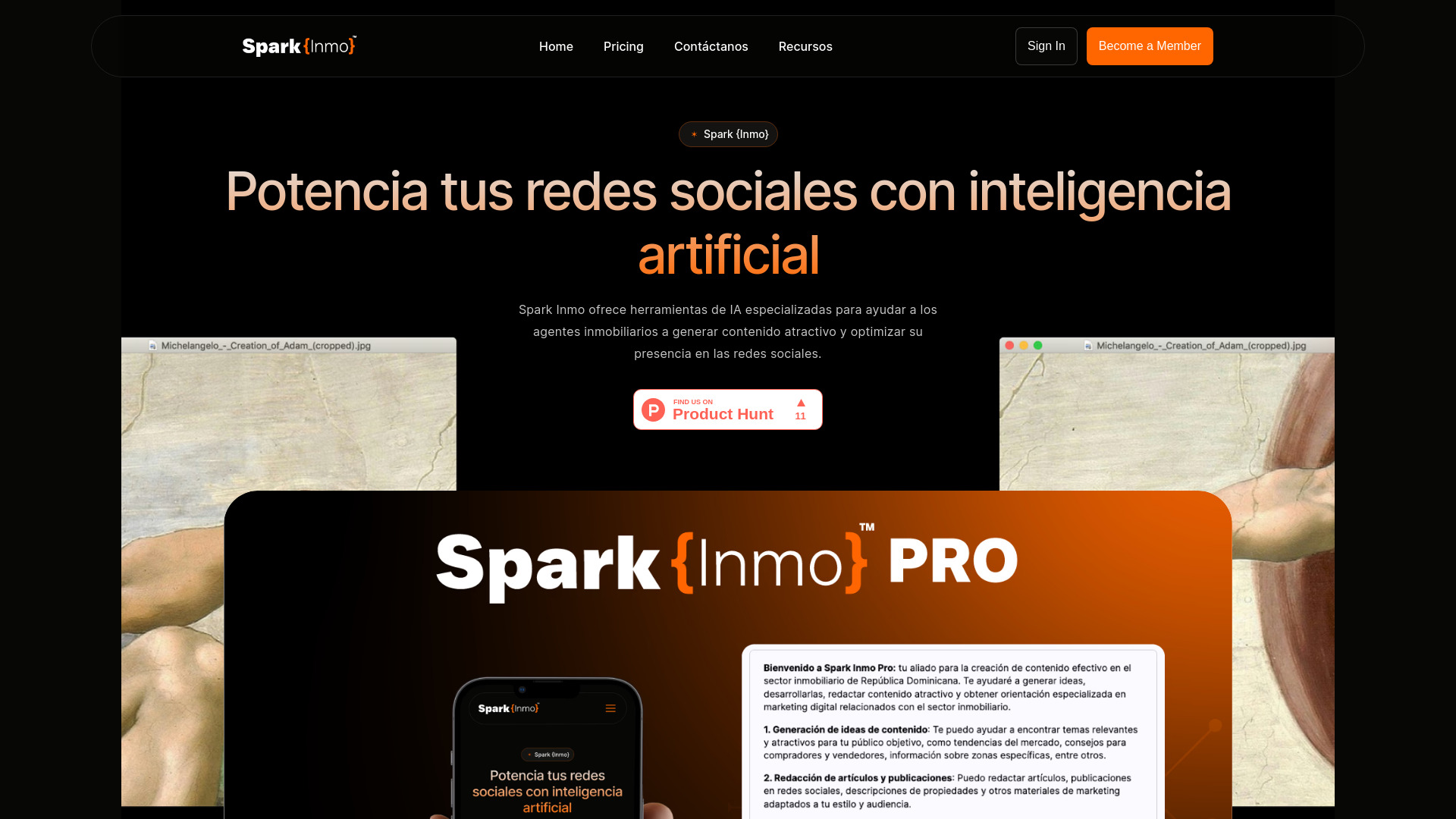 Spark Inmo Pro网页截图,Spark Inmo Pro网页快照