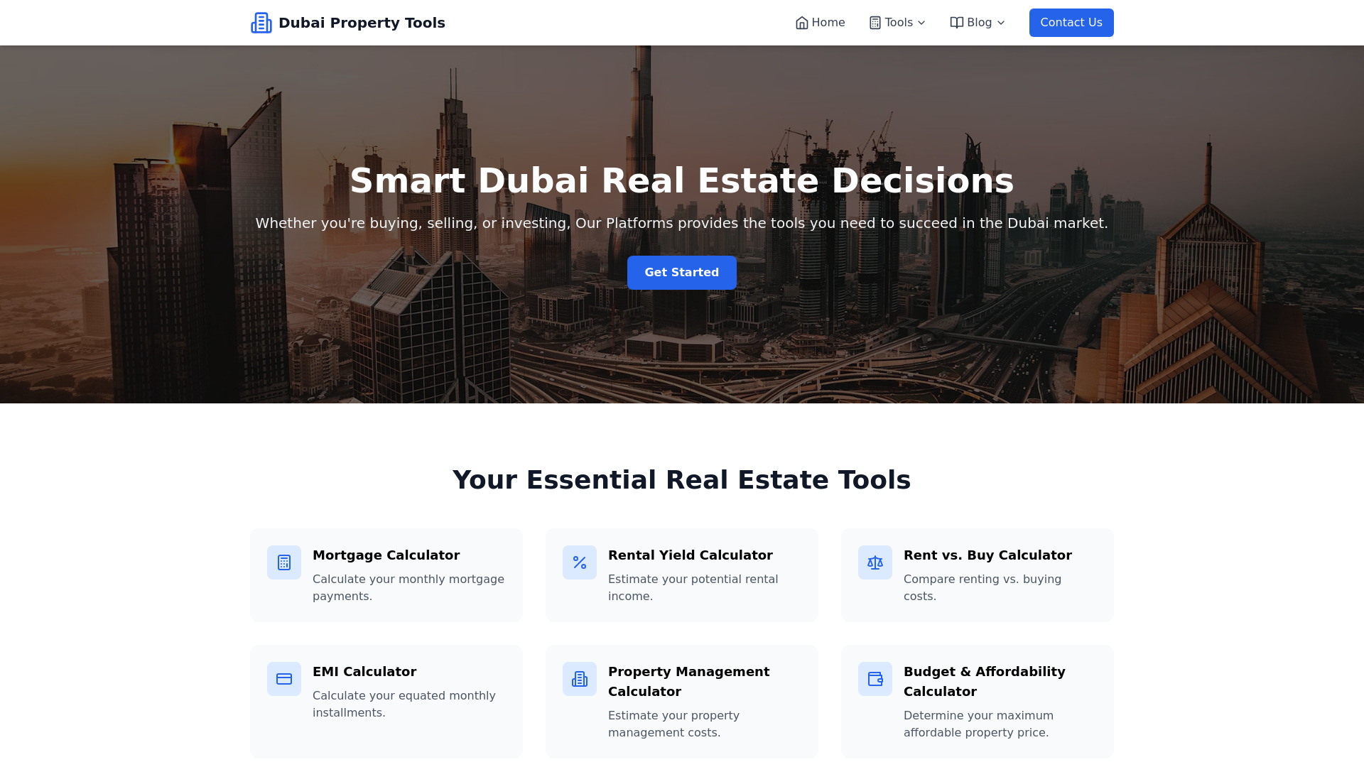Smart Dubai Real Estate Decisions网页截图,Smart Dubai Real Estate Decisions网页快照