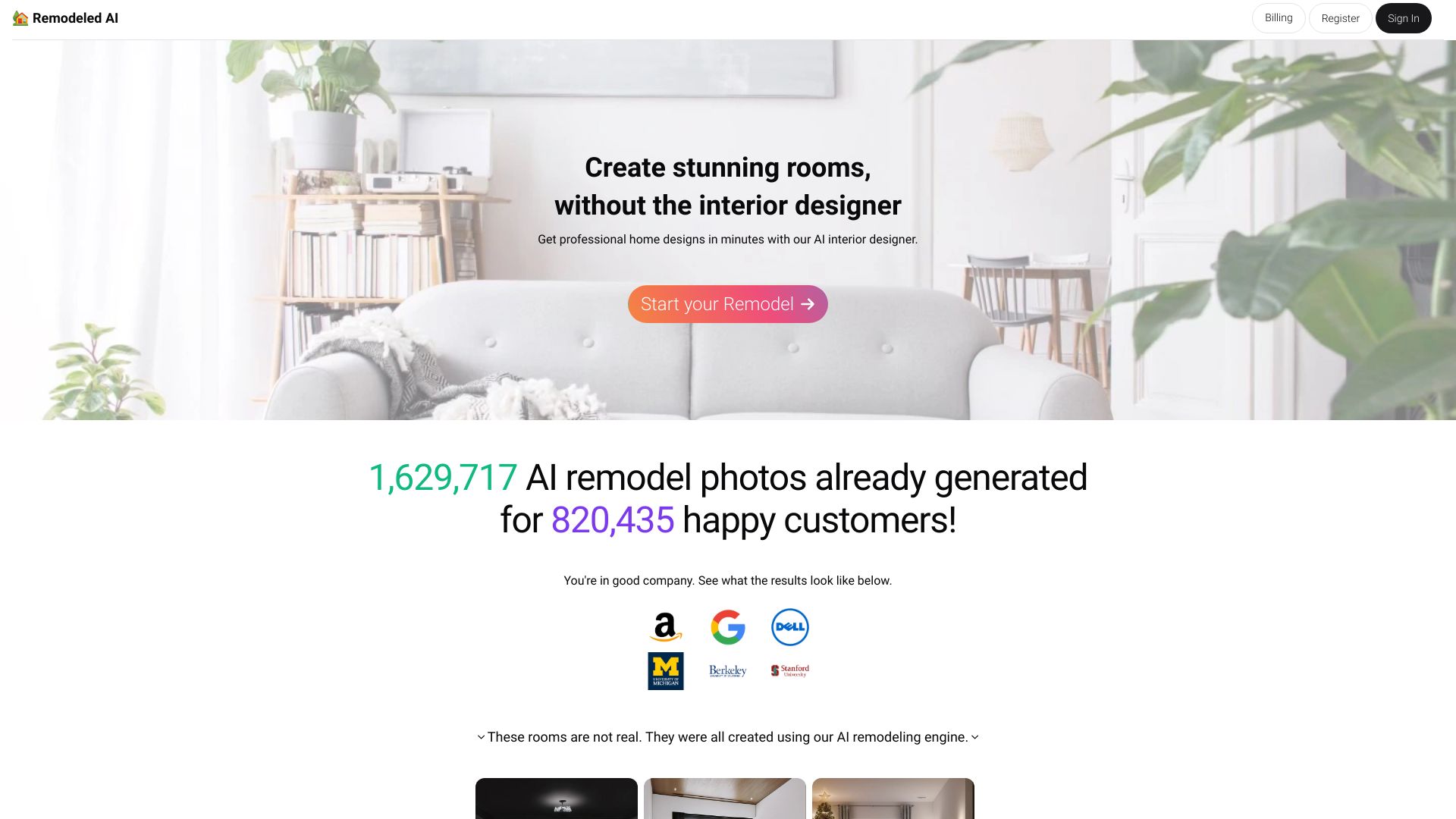 Remodeled AI网页截图,Remodeled AI网页快照