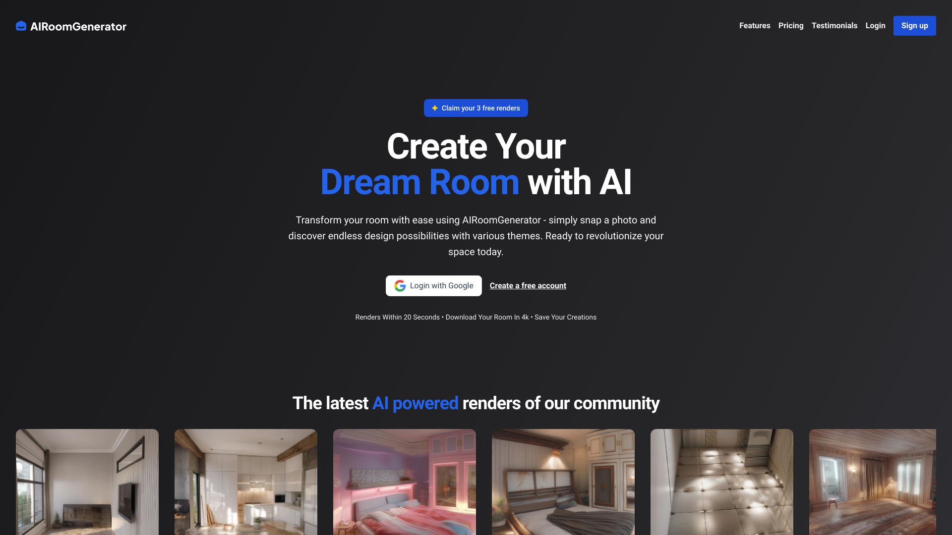 AI Room Generator网页截图,AI Room Generator网页快照