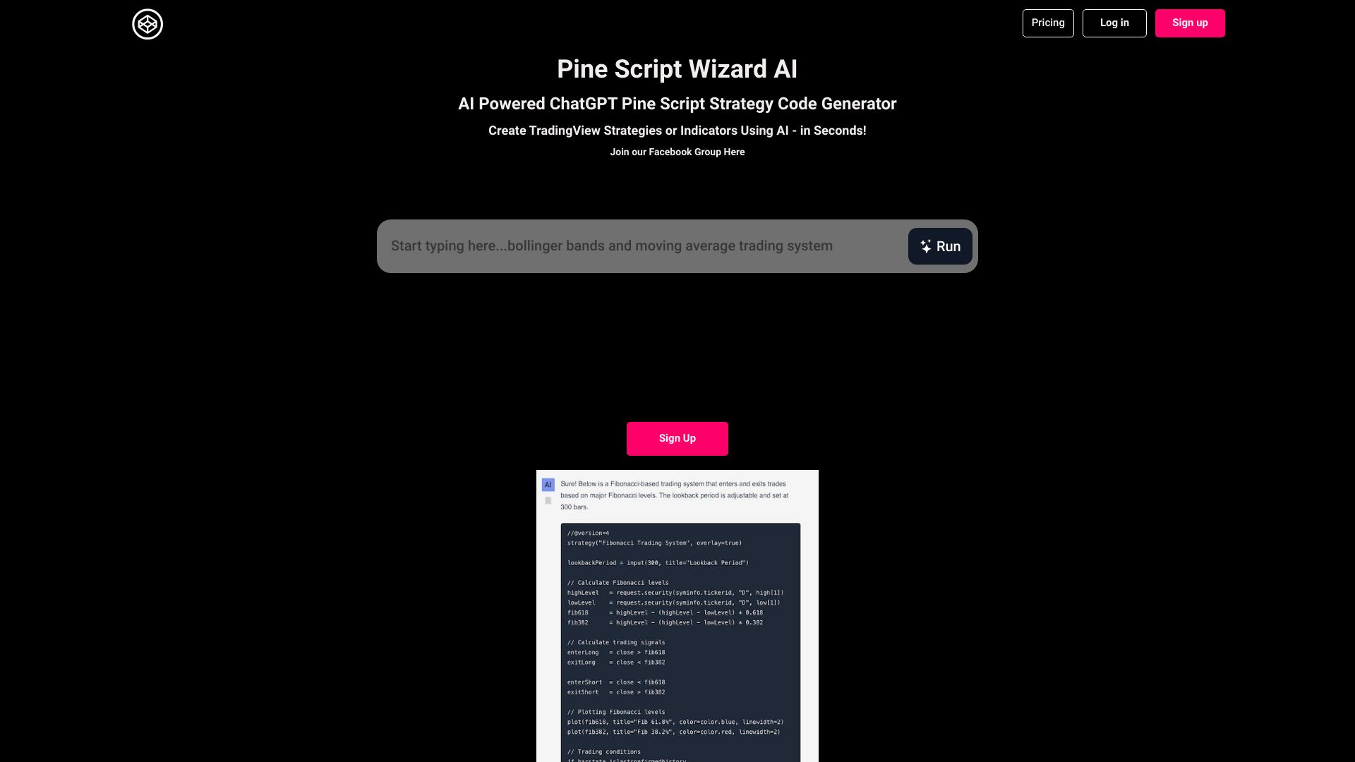 Pine Script Wizard AI网页截图,Pine Script Wizard AI网页快照
