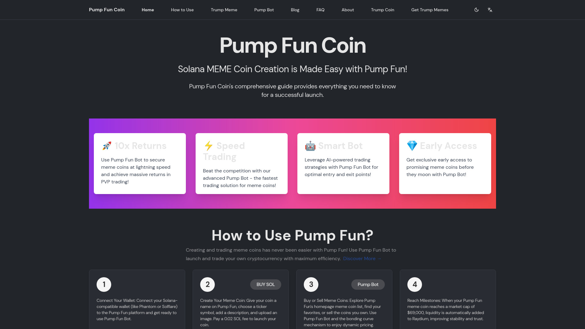 Pump Fun Coin网页截图,Pump Fun Coin网页快照