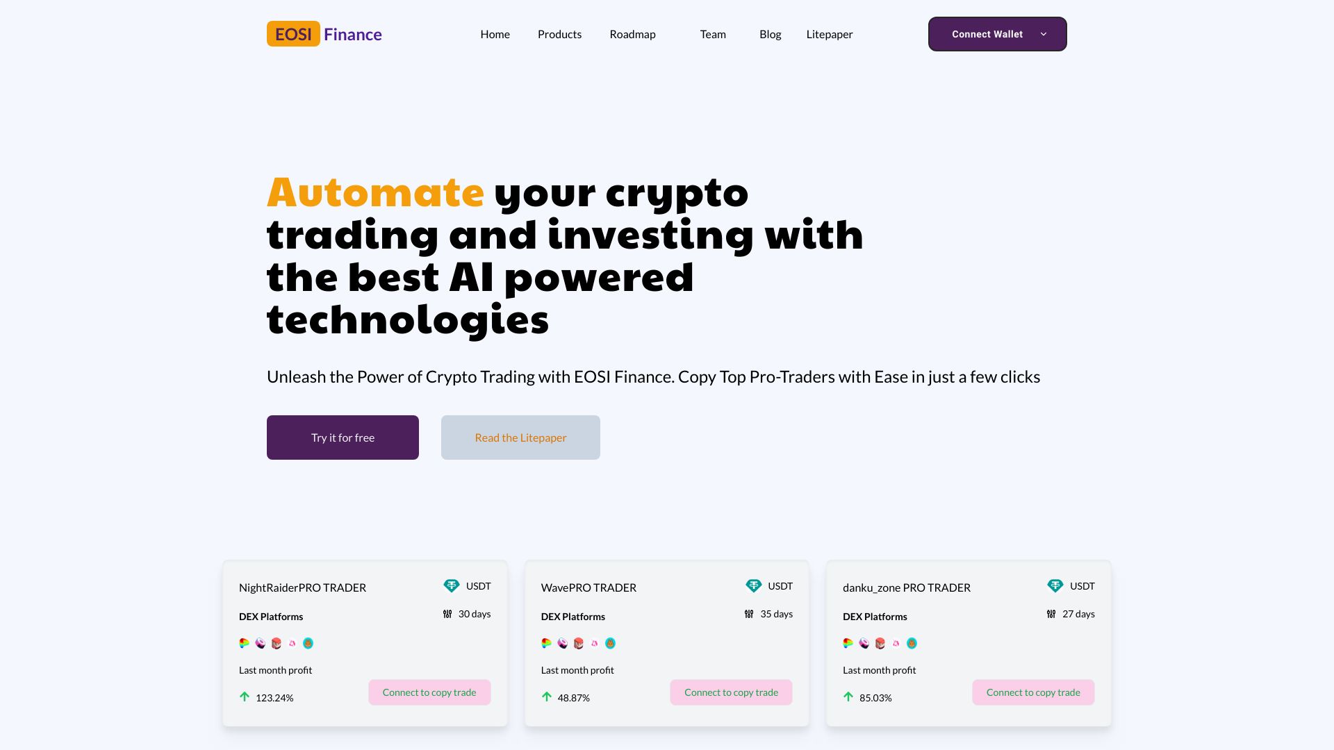 EOSI Finance网页截图,EOSI Finance网页快照