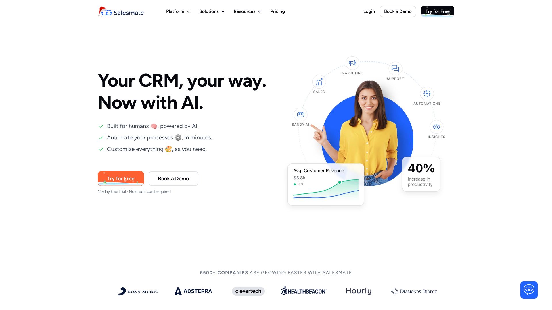 Salesmate CRM网页截图,Salesmate CRM网页快照