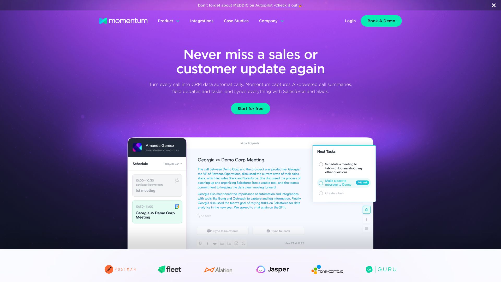 Momentum Sales AI网页截图,Momentum Sales AI网页快照
