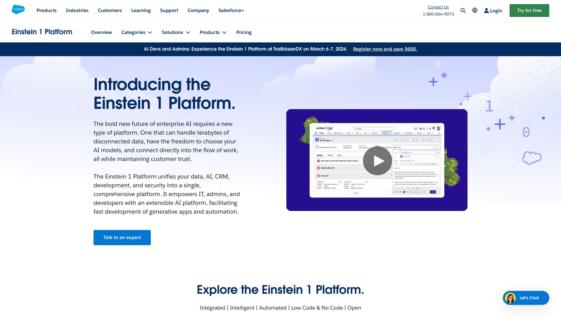Salesforce Einstein网页截图,Salesforce Einstein网页快照