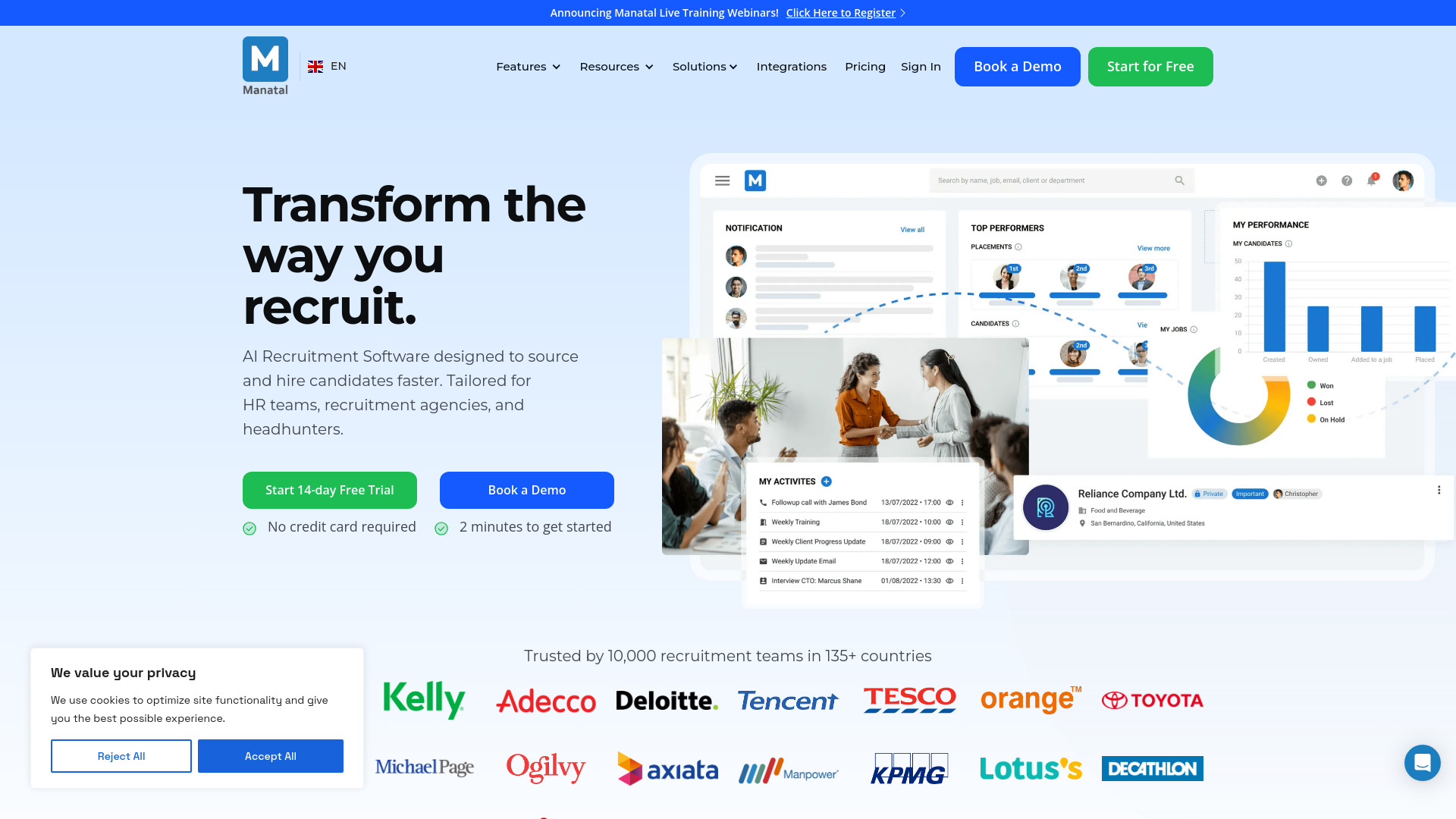 Manatal网页截图,Manatal网页快照