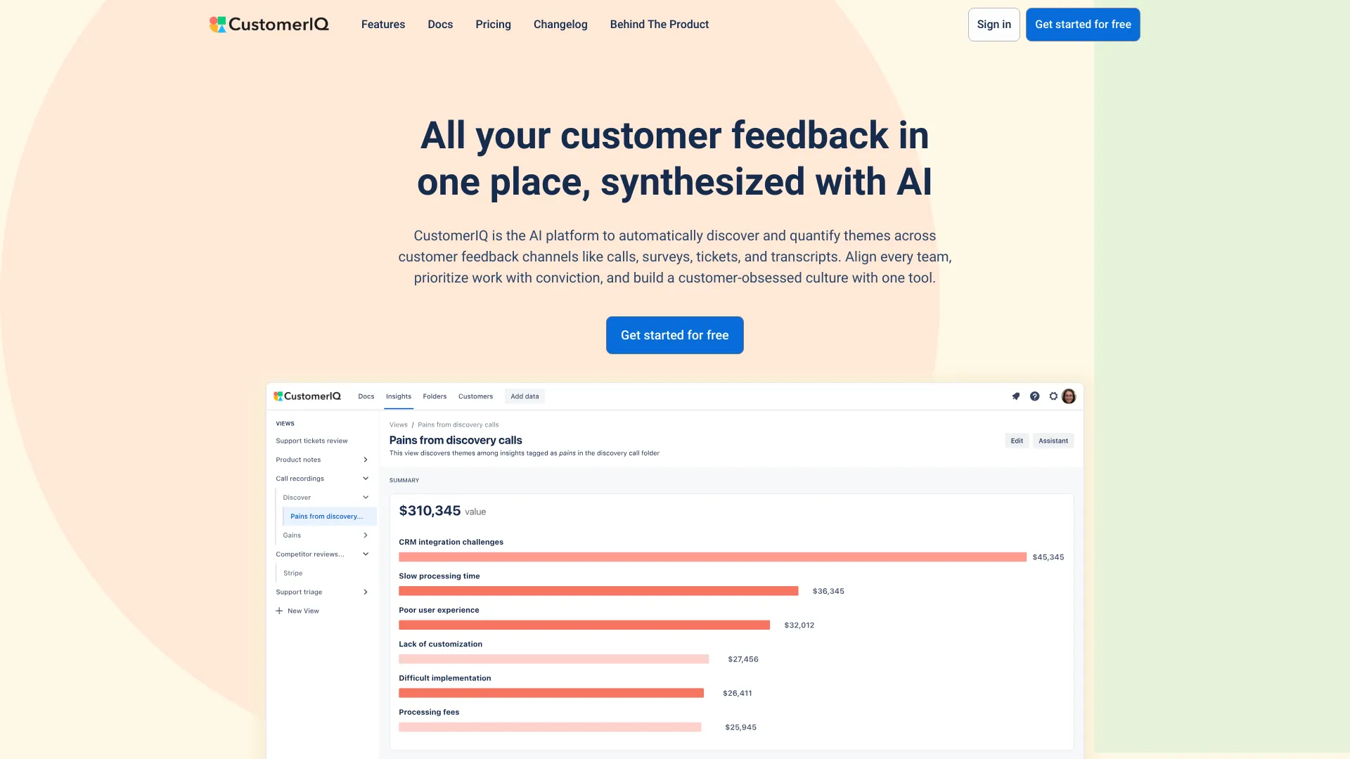 CustomerIQ网页截图,CustomerIQ网页快照