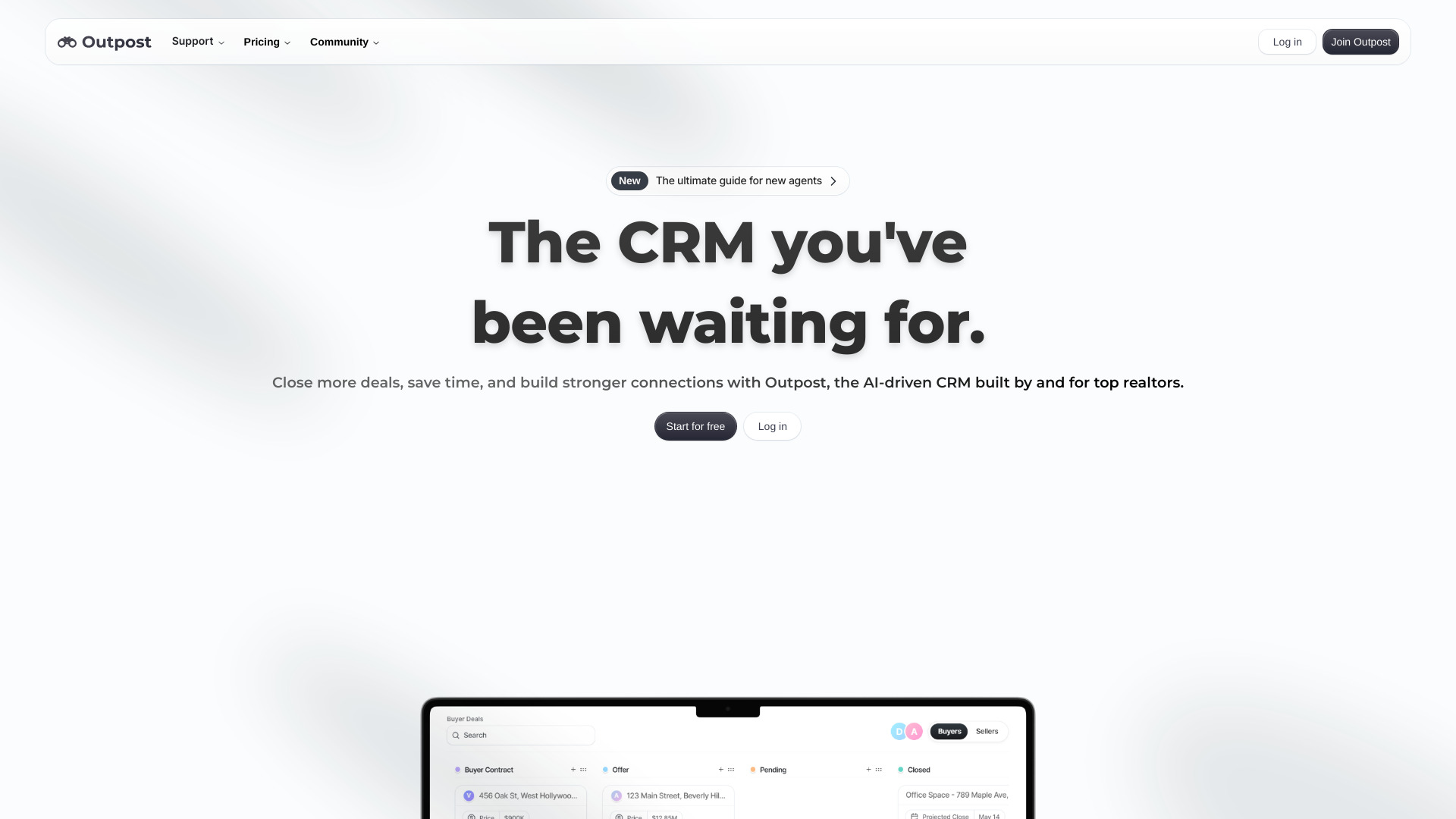 Outpost CRM网页截图,Outpost CRM网页快照