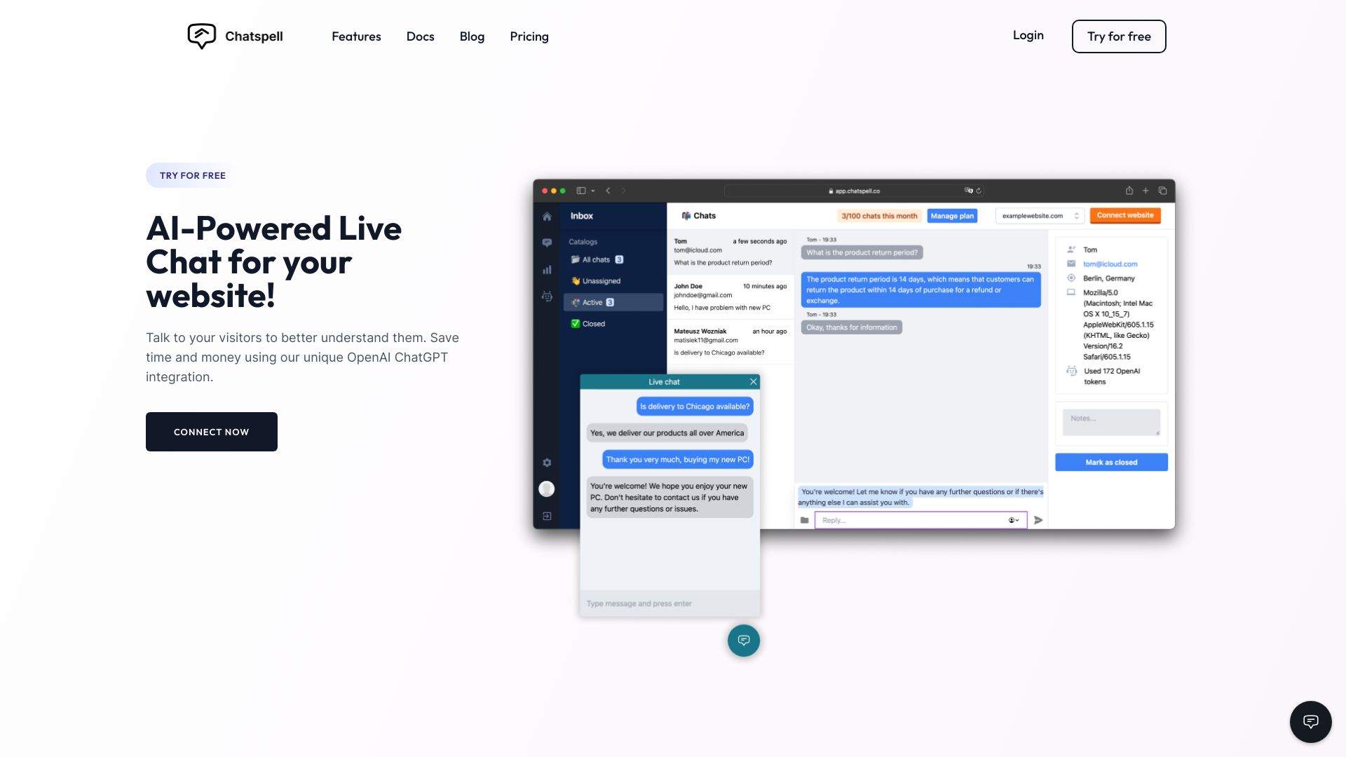 Chatspell网页截图,Chatspell网页快照