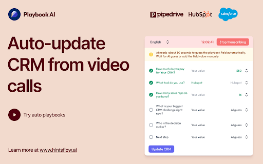Hints Playbook AI网页截图,Hints Playbook AI网页快照