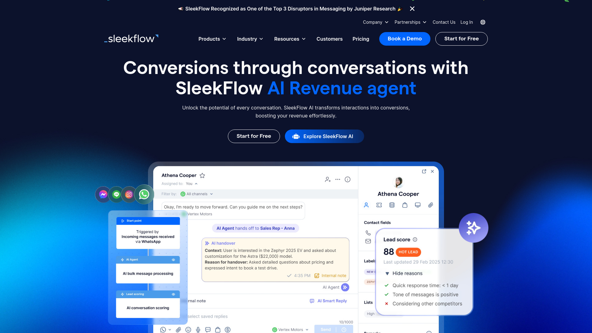 SleekFlow网页截图,SleekFlow网页快照