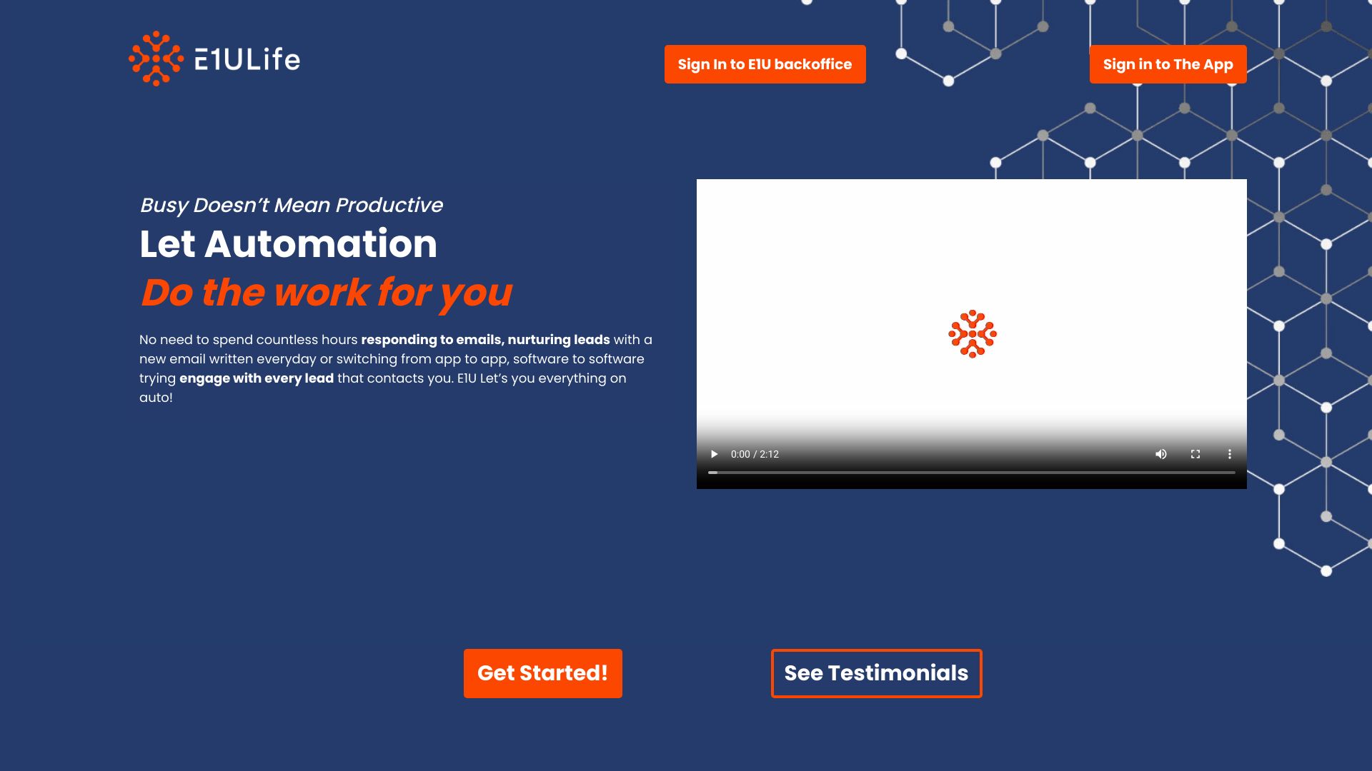 E1U Life All-in-one marketing platform网页截图,E1U Life All-in-one marketing platform网页快照